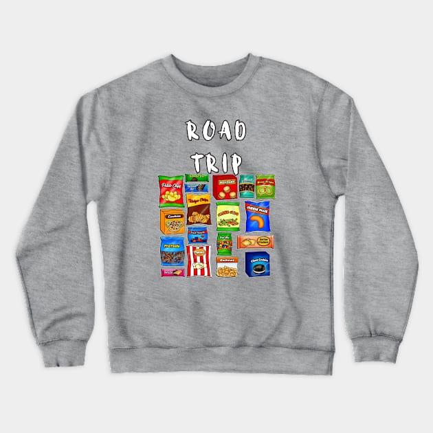 Road Trips Snacks Crewneck Sweatshirt by Kleiertees